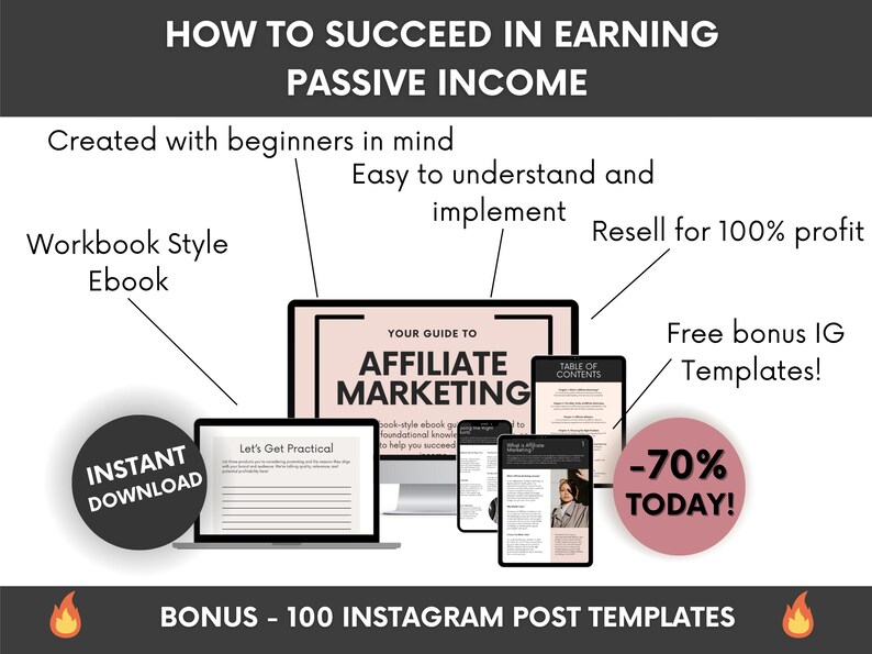 Your Guide to Affiliate Marketing Ebook with PLR & MRR, Affiliate Marketing MRR Guide, Done-For-You Digital Marketing Guide image 3