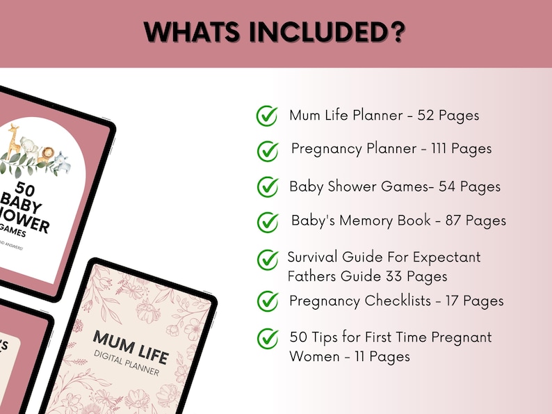 Pregnancy Bundle With MRR and PLR, Pregnancy Planner Canva With Master Resell Rights, DFY Editable Digital Pregnancy Templates Bundle image 2