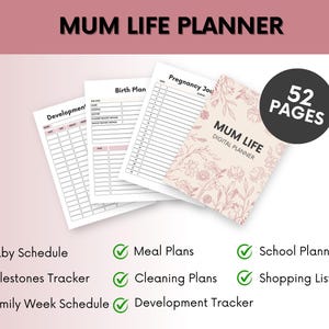 Pregnancy Bundle With MRR and PLR, Pregnancy Planner Canva With Master Resell Rights, DFY Editable Digital Pregnancy Templates Bundle image 4