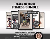 Fitness Bundle with MRR & PLR Ready To Resell, PLR Fitness Planners and Fitness Ebooks, Weight Loss Journal, High Protien Snacks Guide