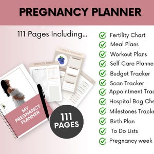 Pregnancy Bundle With MRR and PLR, Pregnancy Planner Canva With Master Resell Rights, DFY Editable Digital Pregnancy Templates Bundle image 5