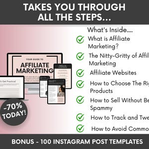 Your Guide to Affiliate Marketing Ebook with PLR & MRR, Affiliate Marketing MRR Guide, Done-For-You Digital Marketing Guide image 2