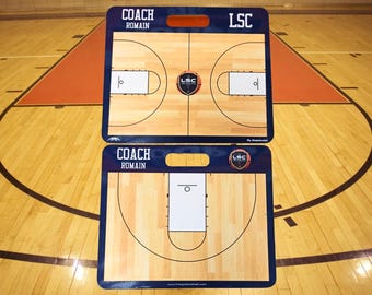 Personalized Magnetic Basketball Coach Gift, Custom Tactic Board for Teams, NCAA Style Clipboard