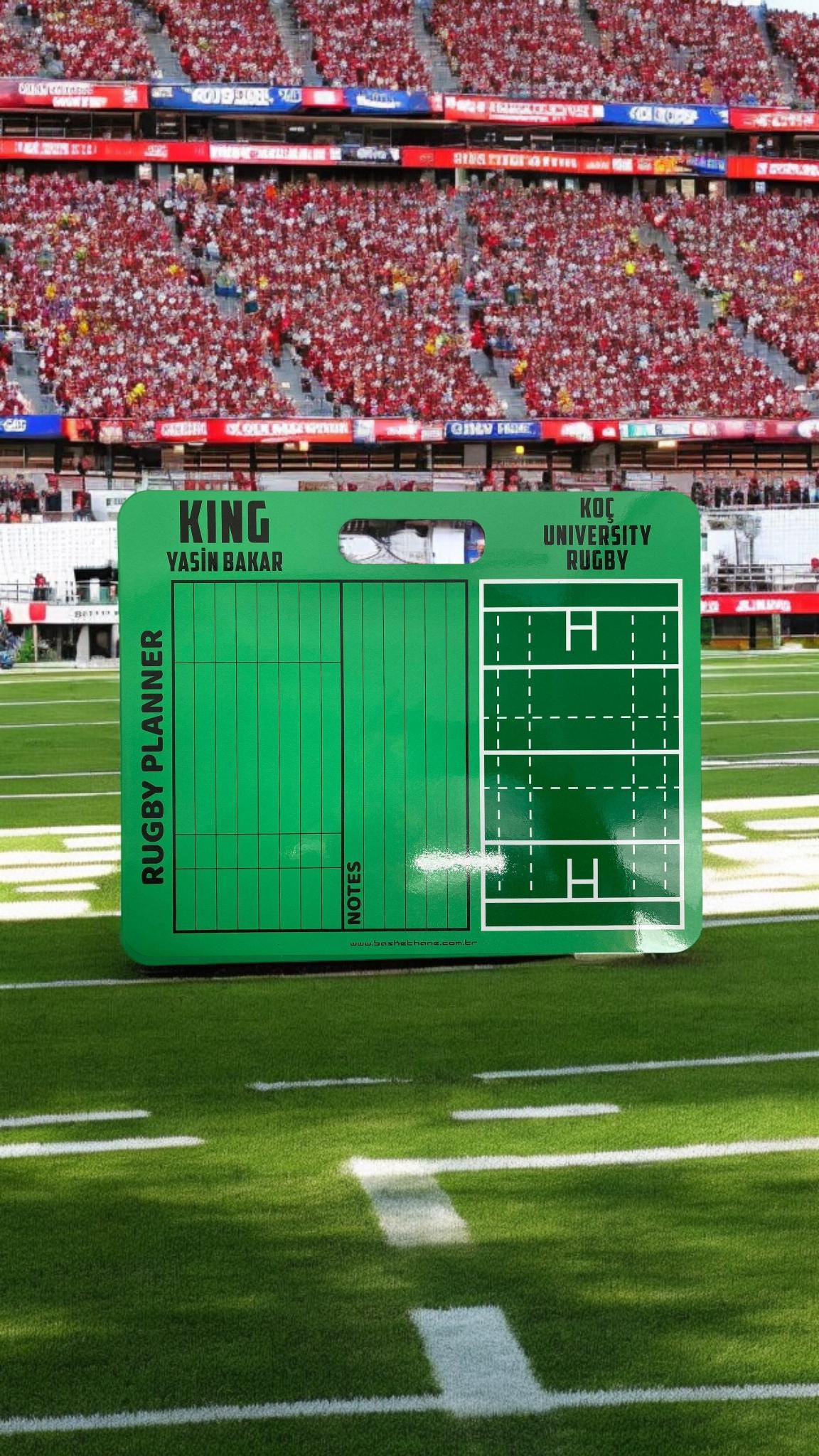 Personalized Magnetic  Rugby Coach Clipboard, Custom Tactic Board, Unique Rugby Gift, Player Gift, Customized Coaches Board with Design