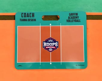 Personalized Magnetic Volleyball Clipboard, Custom Tactic Board, Player & Coach Gift, **Volleyball Coach Gift, Court Strategy**
