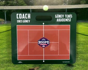 Personalized Magnetic Tennis Coach Clipboard, Custom Tactic Board, Unique Coach Gift, Court Strategy Board, Tennis Supplier