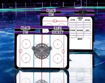 Personalized Magnetic Ice Hockey Coaching Board – Custom Dry Erase Tactic Board, Coach Gift, Team Supplies, Whiteboard for Strategy