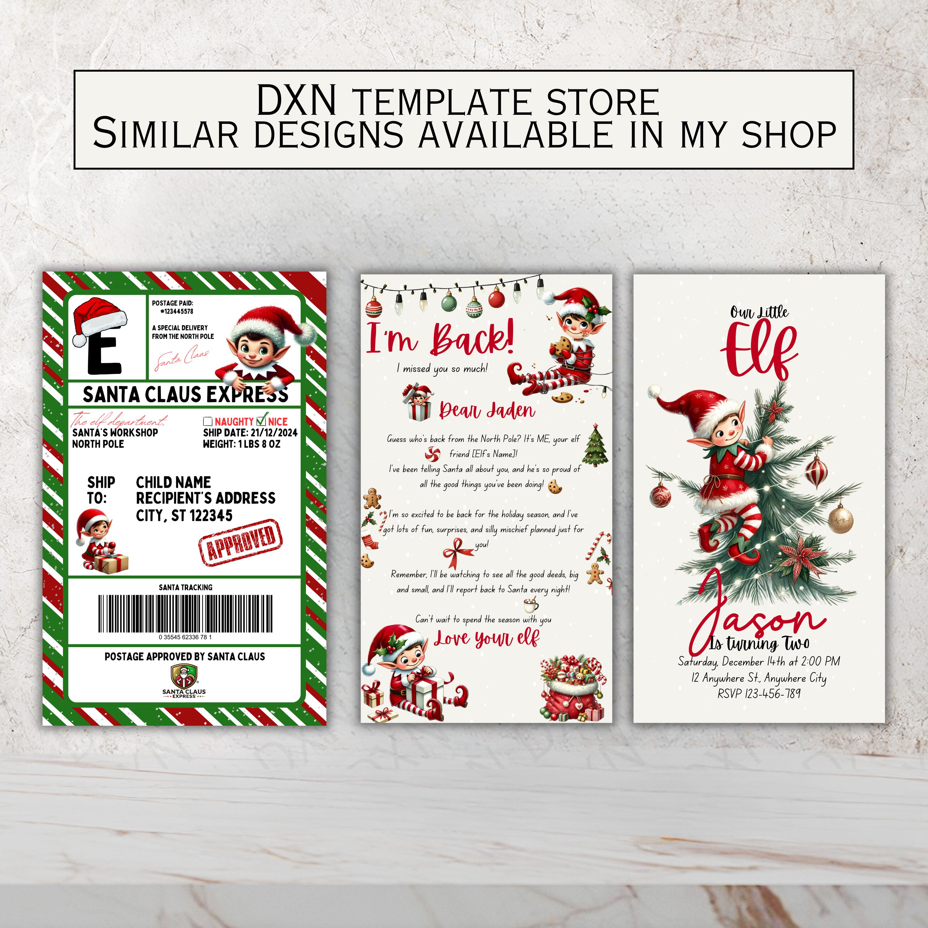 Santa Letter Template – Printable Christmas Wish List for Kids (digital ...