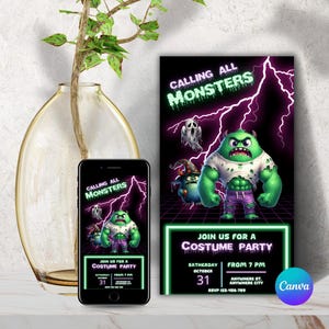 Calling All Monsters Uitnodiging Halloween-Kostüm - digitaler Download