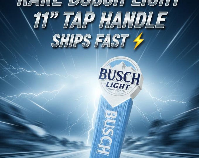Busch Light Tap Handle 11” | Official Bar Tap Handle | Mancavedecor | Kegerator Handle | Beer Collectible