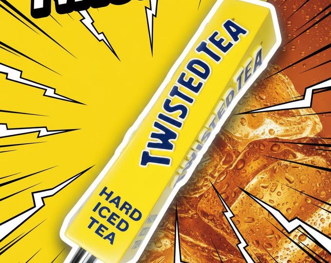 Twisted Tea Tap Handle – 10" Official Resin Beer Handle for Bar, Kegerator, or Man Cave Decor | Hard Iced Tea Tap Pull