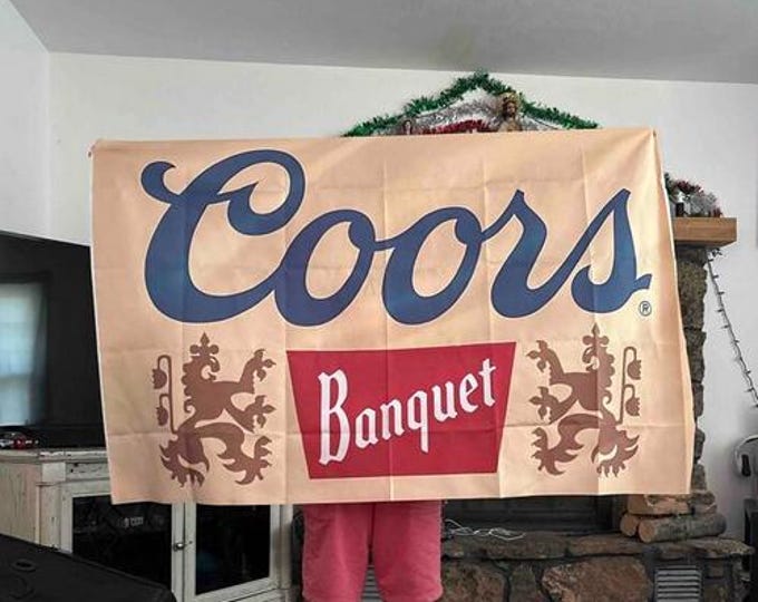 Coors Banquet Beer Flag – 3x5 Ft Banner with 2 Brass Grommets for Man Cave, Dorm, Parties & Outdoor Decor