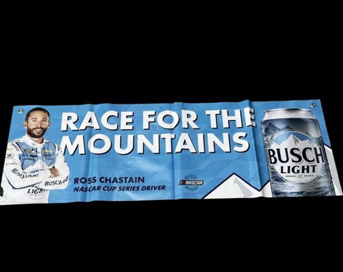 Racing Mancave Banner Perfect Christmas Gift for Him Nascar Race For the Mountains Busch Banner Ross Chastain Nascar!