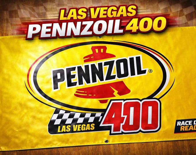 NASCAR Racing Banner 3x5FT - Penzoil Las Vegas 400 Decor