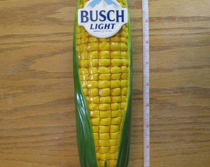 Busch Light Corn Tap Handle – 12" Ceramic Beer Tap – Rare Farm Fresh Corn on the Cob Bar Handle – Brewery Mancave Decor