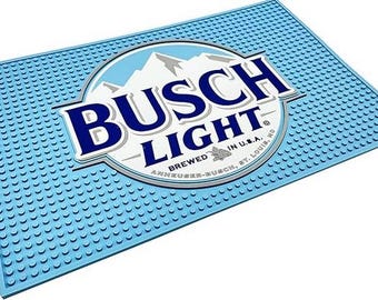Busch Light Bar Mat – 18"x12" – Durable Non-Slip Rubber Backing!