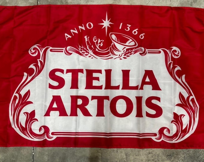 Stella Artois Flag 3x5ft – Beer Banner Man Cave Bar Wall Decor Brewery Sign
