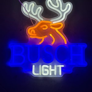 Busch Light LED Beer Sign – 13x13 Inches – USB Powered – Bar, Man Cave, Home Decor