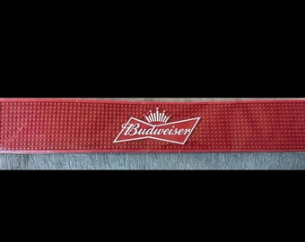 Budweiser Red Rubber Bar Mat – “Enjoy Responsibly” – NEW