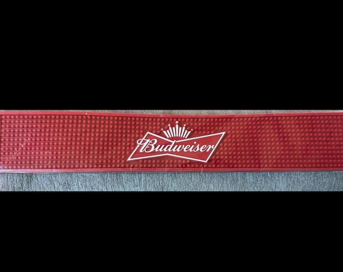 Budweiser Red Rubber Bar Mat – “Enjoy Responsibly” – NEW
