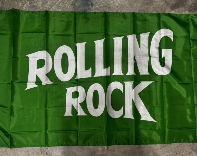 Beautiful Budweiser Rolling Rock 3x5 Flag  Brand New