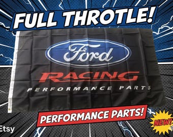 Ford Motorsports Racing Flag 3x5ft – Garage, Man Cave, Collector's