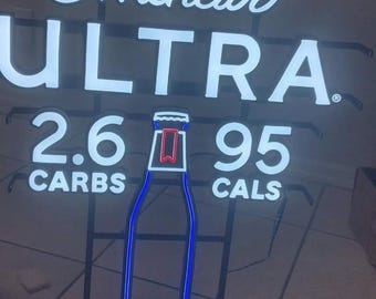 Michelob Ultra Beer Light-Up LED Bar Sign – Vertical 22.5” x 32.5” – Perfect for Man Cave