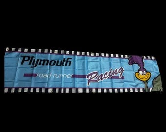 Mancave Banner Sign Racing Plymouth Road Runner Mopar fan!