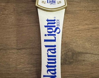 Natural Light Beer Tap Handle 10.8” – Natty Light Bar Tap Pull – Vintage Beer Handle – Mancavedecor – Collectible Barware – Bar Sign Gift