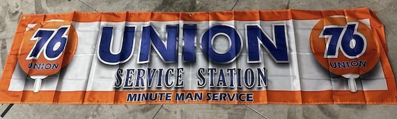 Union 76 Gas Station Banner: Vintage Mancave Garage Decor - Etsy