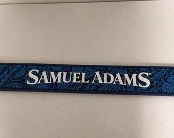 NEW Samuel Adams Bar Mat – 3.5" x 24" – Rubber Spill Mat – Brewery Bar Decor