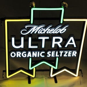 Michelob Ultra LED Bar Sign: 26&quot; x 22&quot; Lighted Man Cave Decor