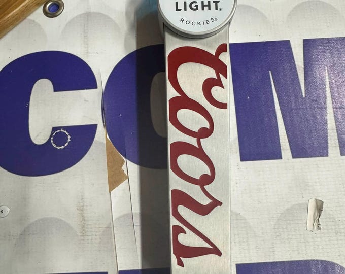Vintage Coors Light Beer Tap Handle – Pittsburgh Choose Chill Bar Tap Pull – Used Collectible Brewery Advertising