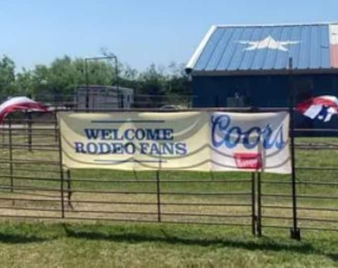 Coors Welcome Rodeo Fans banner 2x8ft