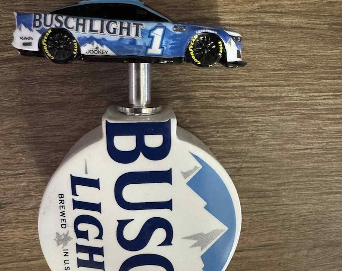 Busch Light NASCAR #1 Tap Handle – Race Car Draft Beer Tap – Bar Decor, Mancavedecor, Driver #1 Jockey Scheme, Collectible Beer Handle