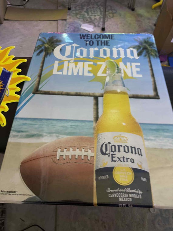 Corona Beer Metal Tin Sign: Lime Zone Bar Decor (24x18) - Etsy