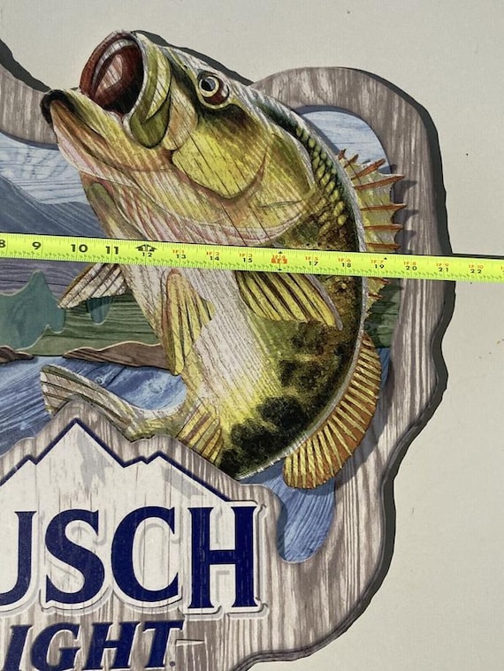 釣り　フィッシング　BUSCH LIGHT 飾り物　オシャレ Busch Light Wood Fishing Sign 23