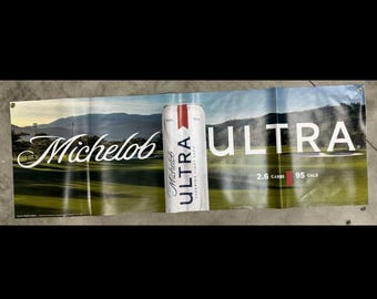 Last One Michelob Ultra Golf Banner – 14.5" x 48" – Perfect for Golf Lovers!