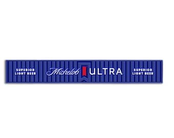 Michelob Ultra Rubber Bar Mat – 24" x 3.25" Spill Mat – New Rail Runner Style