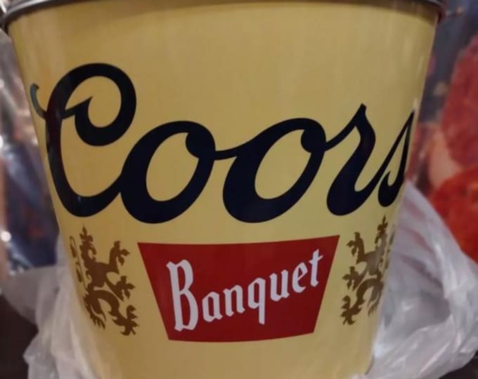 Coors Banquet Beer Ice Buckets Original Coors Light Golden Color New