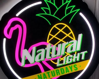 Natural Light LED Sign – Natty Light Beer Wall Light – 24"x19" – NEW