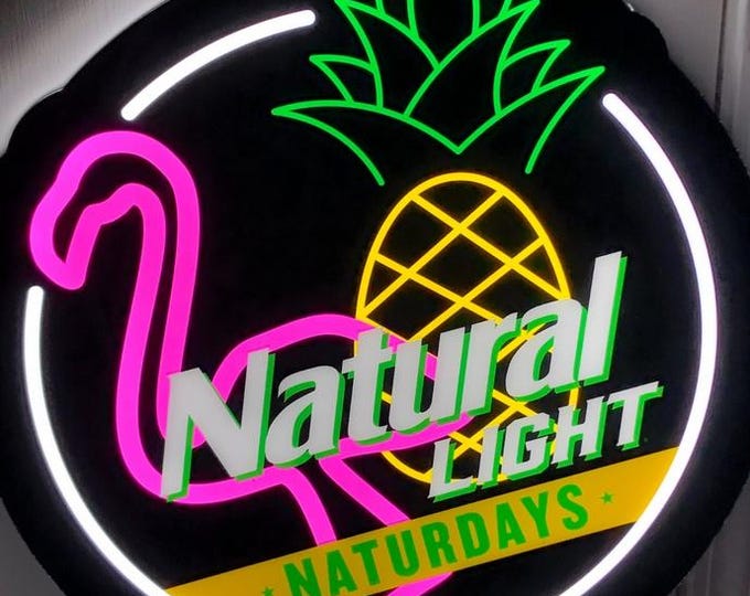 Natural Light LED Sign – Natty Light Beer Wall Light – 24"x19" – NEW