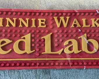 Johnnie Walker Red Label Bar Mat: Scotch Whisky Home Bar Decor - Etsy