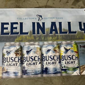 NEU Busch / Busch Lite Reel In All 4 Angeln Outdoor Banner -3 x 2 ft