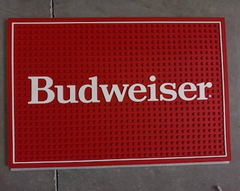Budweiser Beer Bar Mat – 12" x 18" – Perfect for Home Bars, Garages, or Man Caves!