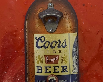 Coors Banquet Wall-Mounted Bottle Opener – Perfect for Bars & Man Caves!