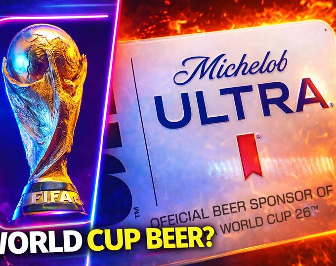 Michelob Ultra FIFA World Cup 26 Sign 24x16 Beer Bar Sign Mancavedecor Soccer Wall Decor