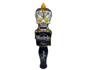 Modelo Negra Tap Handle – 11" Día de los Muertos Skull Edition by Taphandles, Rare Beer Tap Handle, Bar & Man Cave Decor