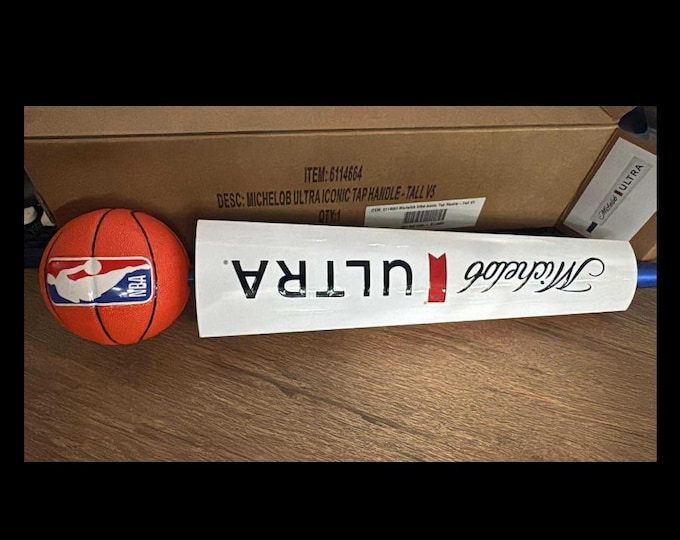 NEW Michelob Ultra Ribbon Logo Beer Tap Handle – 12” Tall – Brand New in Box!