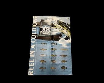 NEW Busch / Busch Lite Reel In A Big One Bass master Freshwater Edition Banner Perfect Mancave gift for him